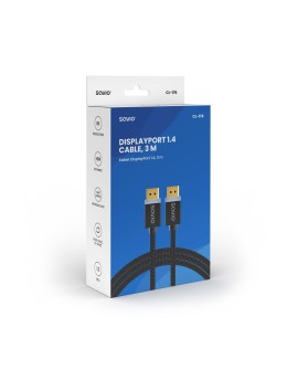 SAVIO KABEL DISPLAYPORT M - DISPLAYPORT M, V1.4, 3M, CZARNY, CL-176