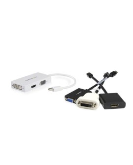StarTech.com MDP2VGDVHDW adapter kablowy 0,15 m Mini DisplayPort DVI-D + VGA (D-Sub) + HDMI Biały