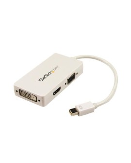 StarTech.com MDP2VGDVHDW adapter kablowy 0,15 m Mini DisplayPort DVI-D + VGA (D-Sub) + HDMI Biały