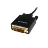 StarTech.com MDP2DVIMM6 adapter kablowy 1,8 m Mini DisplayPort DVI-D Czarny