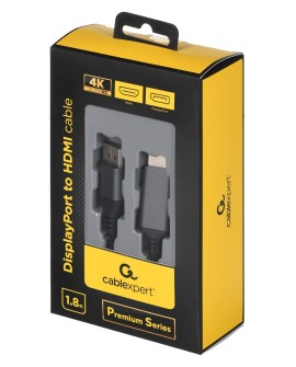 GEMBIRD KABEL DISPLAYPORT M - HDMI M/M 4K, 1.8M