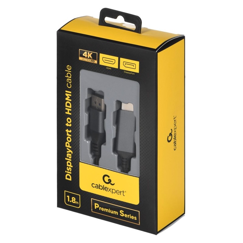 GEMBIRD KABEL DISPLAYPORT M - HDMI M/M 4K, 1.8M
