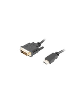 Kabel Lanberg CA-HDDV-20CU-0018-BK (HDMI M - DVI-D (24+1) M 1,8m kolor czarny)