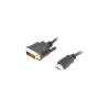 Kabel Lanberg CA-HDDV-20CU-0018-BK (HDMI M - DVI-D (24+1) M 1,8m kolor czarny)