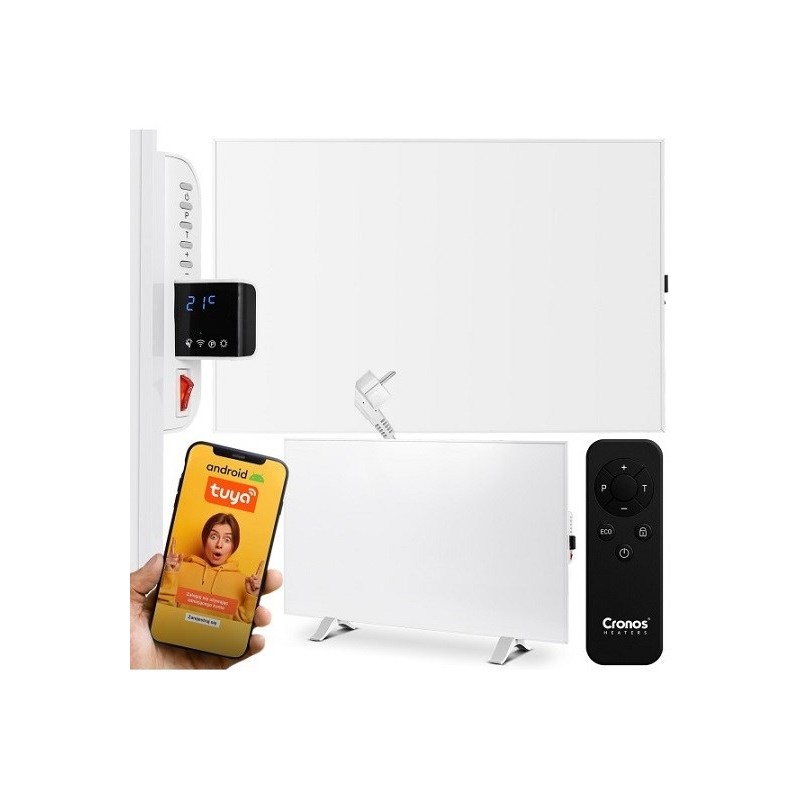 Promiennik podczerwieni Cronos Synthelith PRO CRP-980TWP 980W z WiFi i pilotem biały