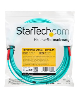 StarTech.com 450FBLCLC5 kabel InfiniBand / światłowodowy 5 m LC Kolor Aqua