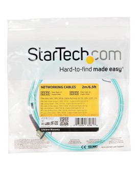 StarTech.com 450FBLCLC2 kabel InfiniBand / światłowodowy 2 m LC Kolor Aqua