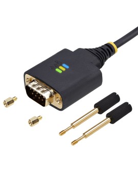 StarTech.com 2P6FFC-USB-SERIAL zmieniacz płci / kabli USB-A 2 x DB-9 RS-232 Czarny, Szary