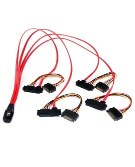 StarTech.com SAS808782P50 kabel SAS 0,5 m Czarny, Czerwony