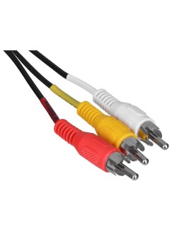 Kabel męski SAVIO CL-133 (SCART M - RCA x 3 M 2m kolor czarny)