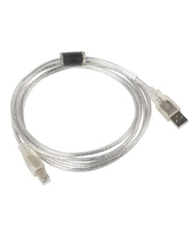 Kabel Lanberg CA-USBA-12CC-0018-TR (USB 2.0 M - USB 2.0 M 1,8m kolor przeźroczysty)