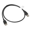 Kabel Lanberg CA-USBE-10CC-0007-BK (USB 2.0 M - USB 2.0 F 0,7m kolor czarny)