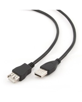 Kabel GEMBIRD CCP-USB2-AMAF-10 (USB 2.0 typu A F - USB 2.0 typu A M 3m kolor czarny)