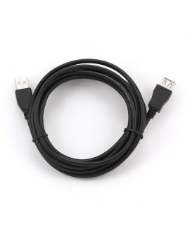 Kabel GEMBIRD CCP-USB2-AMAF-10 (USB 2.0 typu A F - USB 2.0 typu A M 3m kolor czarny)