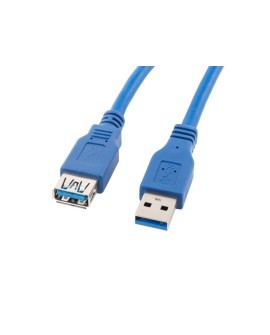 Kabel Lanberg CA-US3E-10CC-0018-B (USB 3.0 M - USB 3.0 F 1,8m kolor niebieski)