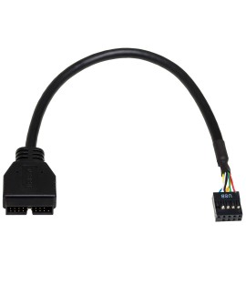Kabel Akyga AK-CA-28 (IDC 10 pin F - IDE 20-pin M 0,20m kolor czarny)