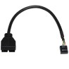 Kabel Akyga AK-CA-28 (IDC 10 pin F - IDE 20-pin M 0,20m kolor czarny)