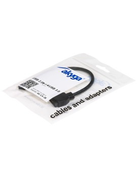 Kabel Akyga AK-CA-28 (IDC 10 pin F - IDE 20-pin M 0,20m kolor czarny)