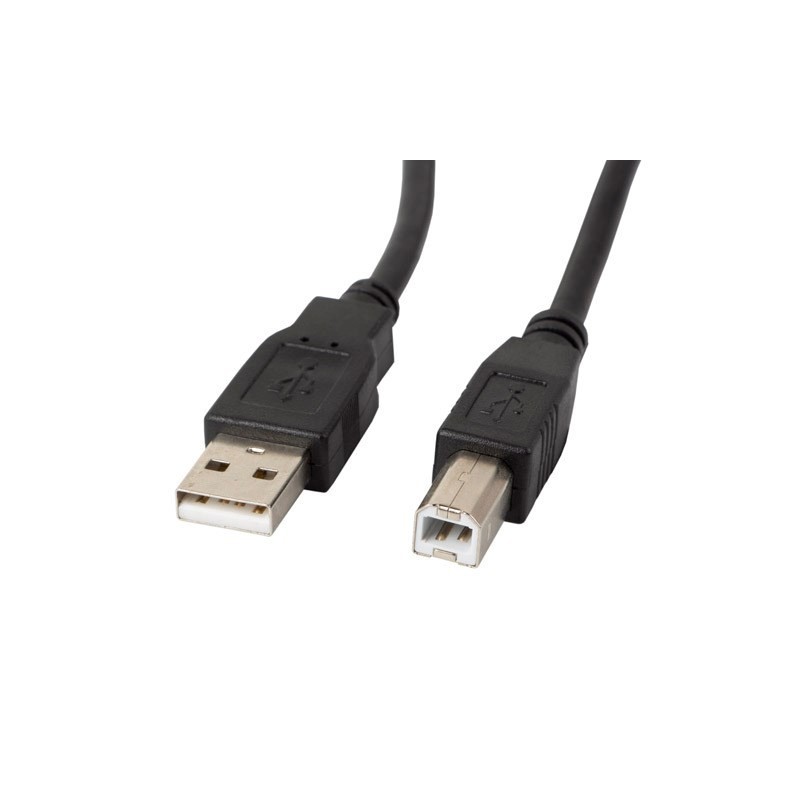 LANBERG KABEL USB-A - USB-B M/M 0.5M (CZARNY) CA-USBA-10CC-0005-BK