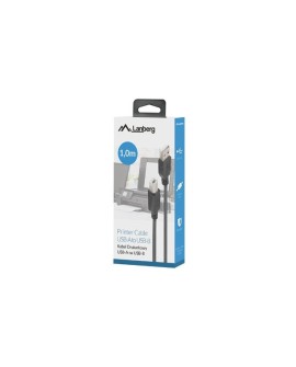 LANBERG KABEL USB-A- USB-B M/M 2.0 1M FERRYT CZARNY BOX CA-USBA-15CU-0010-BK