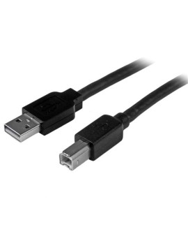 StarTech.com 15m USB 2.0, M/M kabel USB USB A USB B Aluminium, Czarny