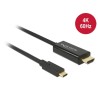 DeLOCK 85292 adapter kablowy 3 m USB Type-C HDMI Czarny