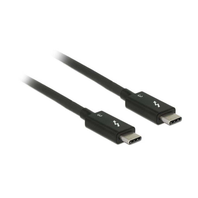 DELOCK KABEL THUNDERBOLT 3 M/M 0.5M CZARNY 84844