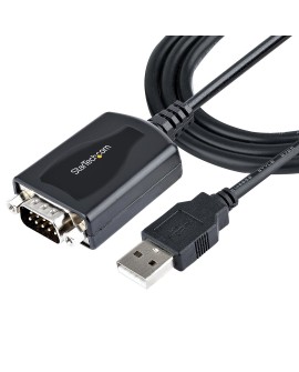 StarTech.com 1P3FPC-USB-SERIAL zmieniacz płci / kabli DB-9 USB Type-A (4 pin) USB 2.0 Czarny