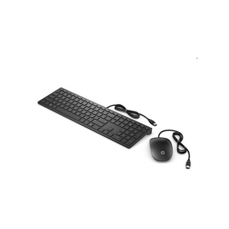 HP Pavilion Deskset 400 zestaw klawiatura przewodowa (USB) CZ, czarna