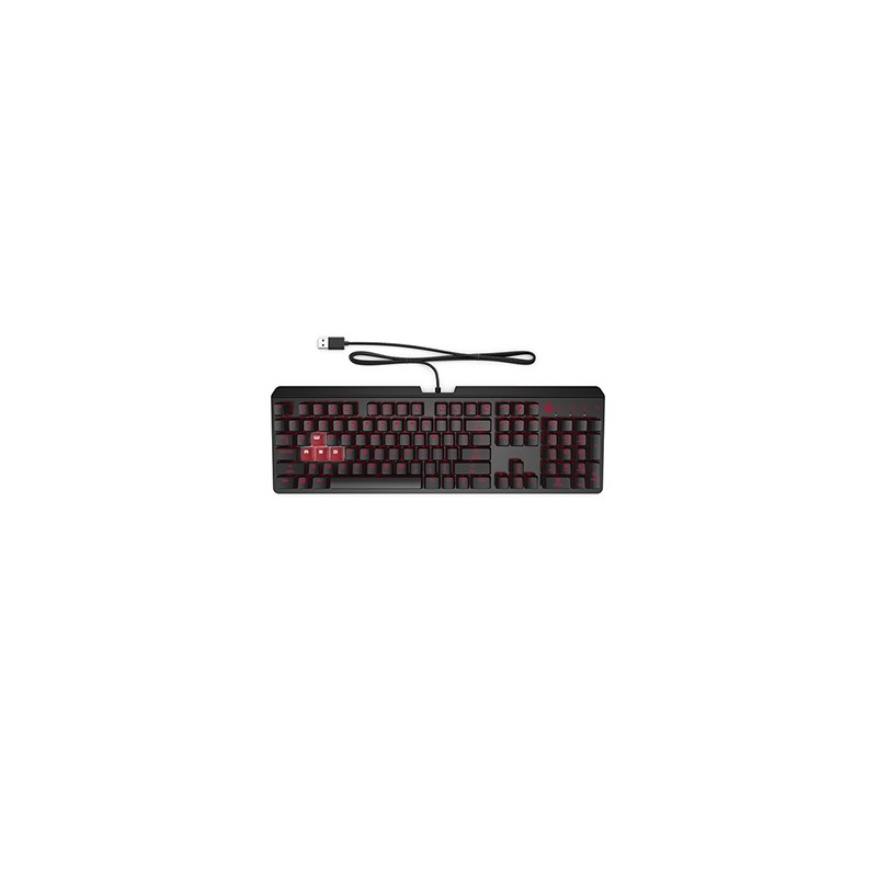 HP Omen by HP Encoder klawiatura przewodowa (USB) CZ/SK, brązowa do gry, mechaniczna podświetlana rodzaj
