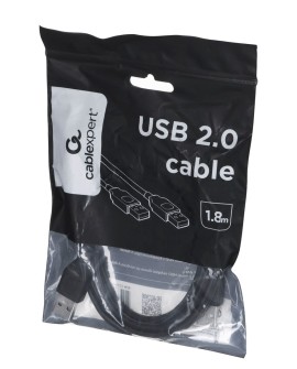 Kabel GEMBIRD CCP-USB2-AMAM-6 (USB 2.0 typu A M - USB 2.0 typu A M 1,8m kolor czarny)