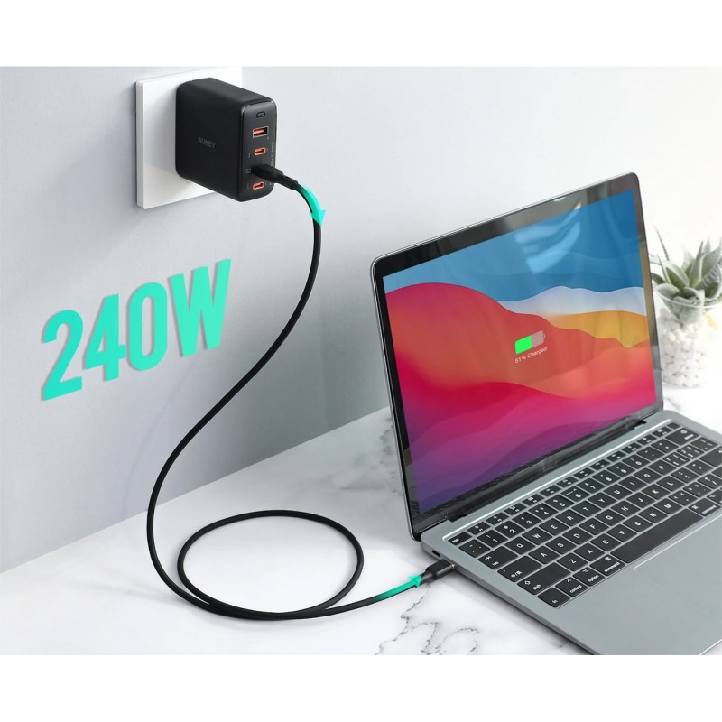 AUKEY CB-SCC241 KABEL USB-C 5A 240W 20V 1M SILICONE