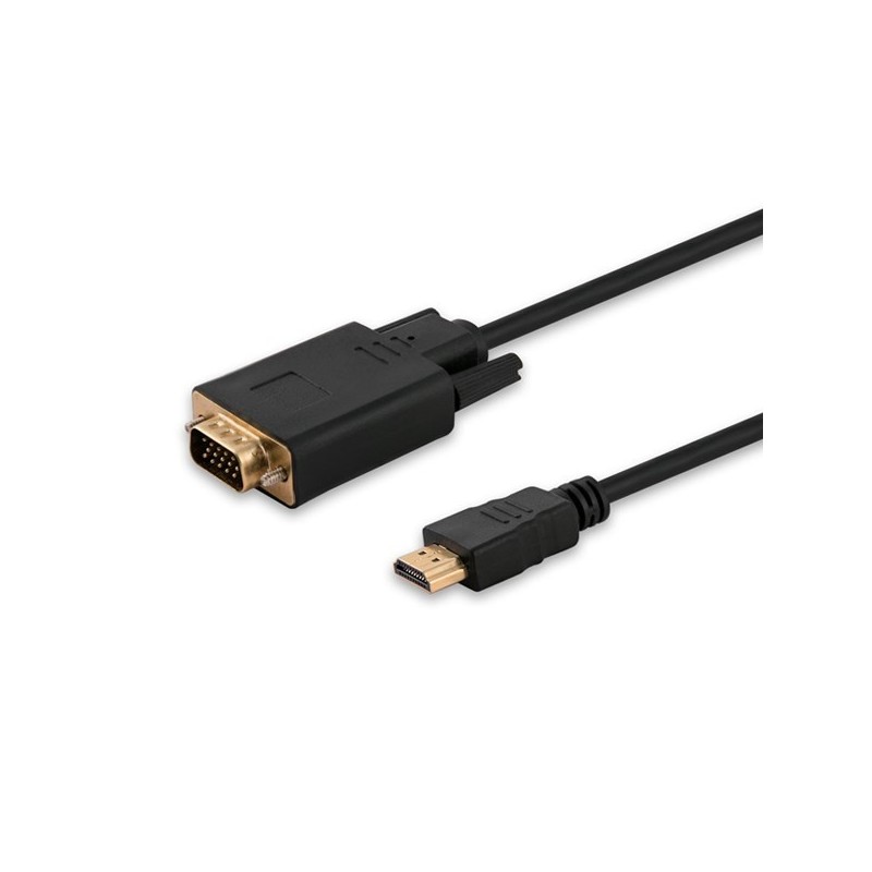 Adapter SAVIO CL-103 (HDMI M - D-Sub (VGA) M 1,8m kolor czarny)