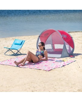 Namiot plażowy samorozkładający NILS CAMP NC3142 Czerwono-szary