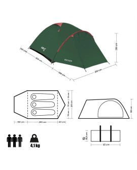 Namiot kempingowy NILS CAMP ROCKER NC6013 3-osobowy