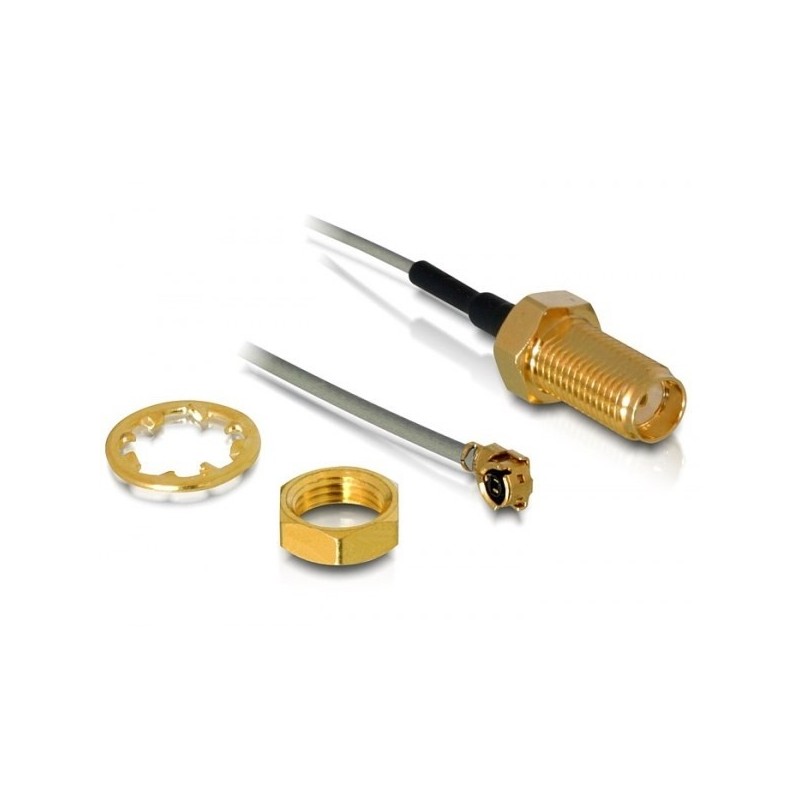 DeLOCK 88419 wtyczka I-PEX M / SMA F Szary