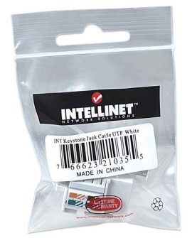 INTELLINET MODUŁ KEYSTONE RJ45 UTP CAT5E BIAŁY PUN