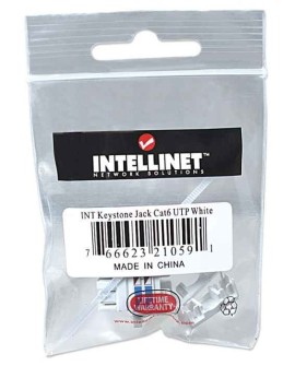 INTELLINET MODUŁ KEYSTONE RJ45 UTP CAT6 BIAŁY 2105