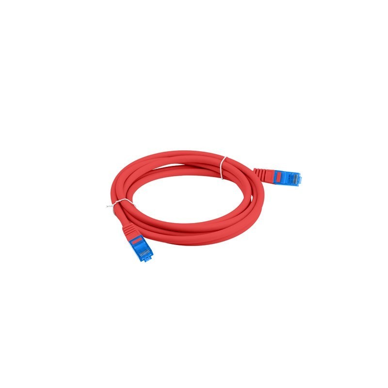 LANBERG PATCHCORD S/FTP KAT.6A 0.5M CZERWONY LSZH CCA (FLUKE PASSED) PCF6A-10CC-0050-R