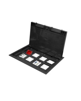 Box podłogowy 16M – puszka podłogowa 16-modułowa do montażu gniazd standardu 22,5x45 mm (45x45 mm)