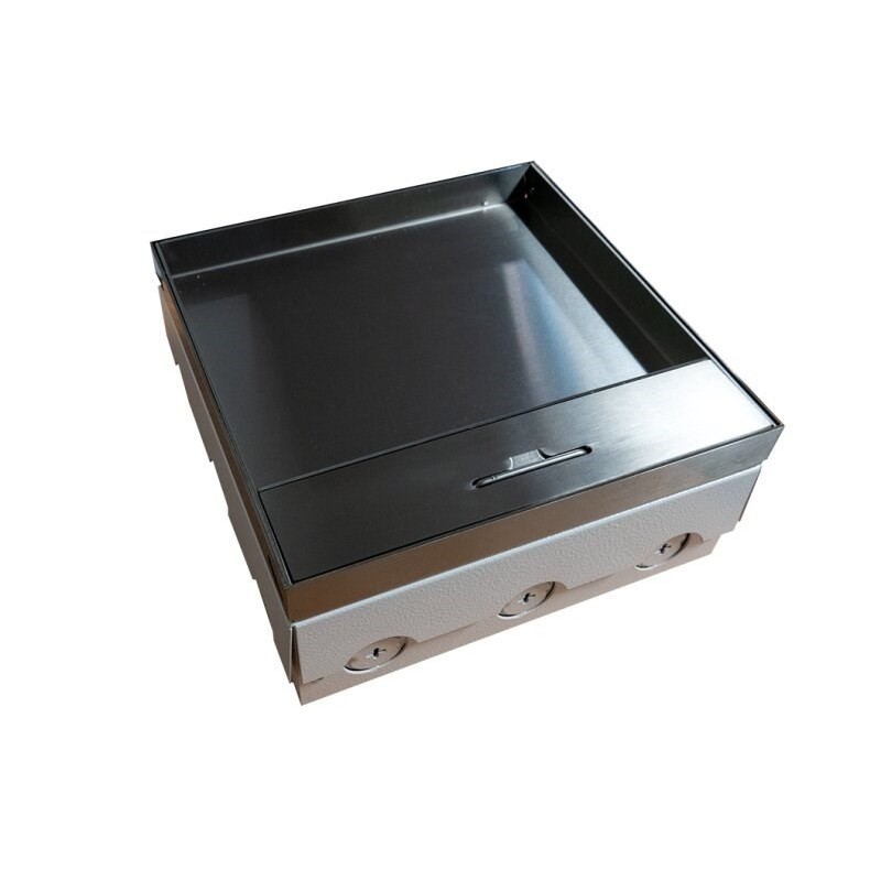 Box podłogowy 12M - puszka podłogowa 12-modułowa do montażu gniazd standardu 22,5x45 mm (45x45 mm)