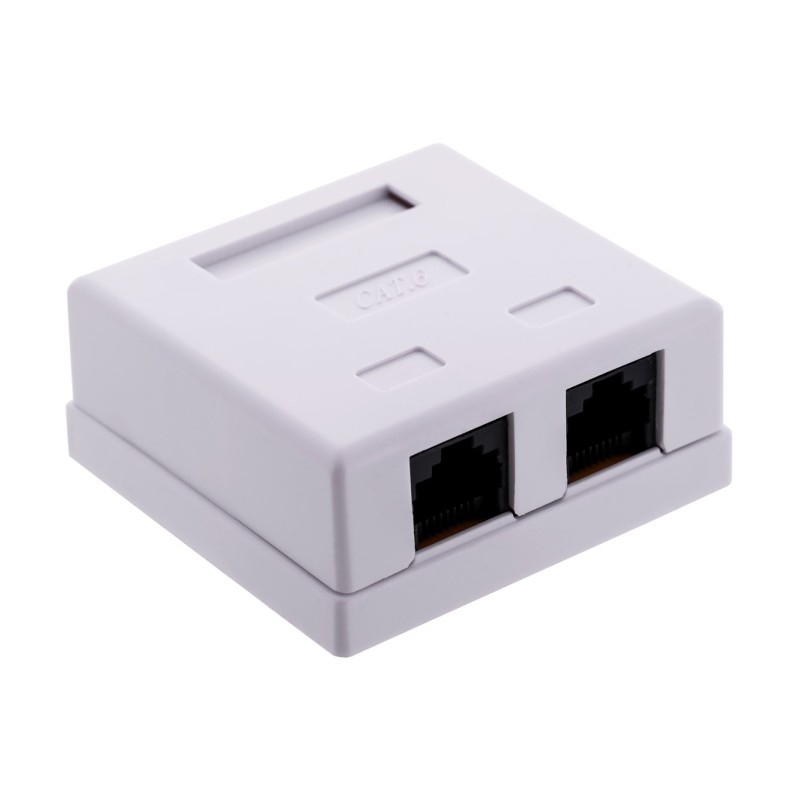 ALANTEC Gniazdo natynkowe UTP kat.6 2xRJ45
