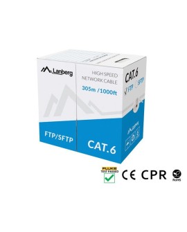 Kabel sieciowy Lanberg LCF6-11CU-0305-S (FTP 305m kat. 6 kolor szary)