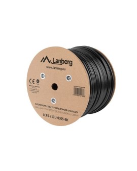 Kabel sieciowy zewnętrzne Lanberg LCF6-21CU-0305-BK (FTP 305m kat. 6 kolor czarny)