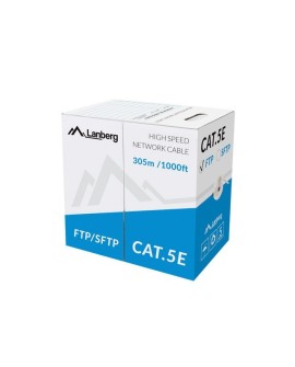 Kabel sieciowy Lanberg LCF5-11CU-0305-S (FTP 305m kat. 5e kolor szary)