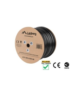 Kabel FTP Lanberg LCF5-30CU-0305-BK (F/UTP, RJ45 - F/UTP, RJ45 FTP 305m kat. 5e kolor czarny)
