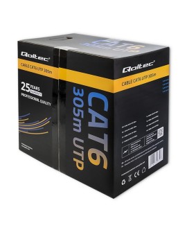 QOLTEC KABEL SIECIOWY SKRĘTKA UTP | CAT6 | 305M | PVC SZARY