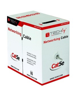 TECHLY SKRĘTKA U/UTP CAT5E DRUT 305M CCA SZARA ITP