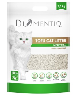 DIAMENTIQ Żwirek Tofu zbrylający 2,5 kg NATURALNY