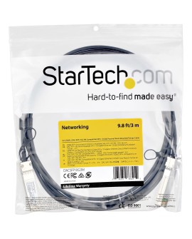 StarTech.com DACSFP10G3M kabel InfiniBand / światłowodowy 3 m SFP Czarny
